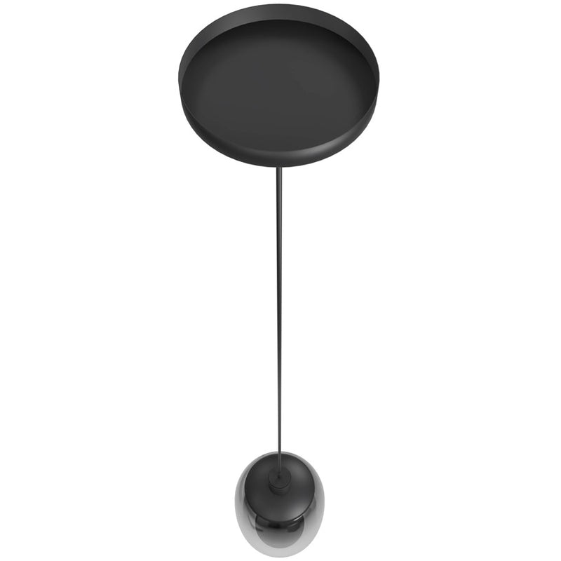 Avenue Lighting Monaco 1 Light 15" Pendant, Black+Smoky - HF9172-BK