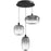 Avenue Lighting Monaco 3Lt 180" Pendant, Black /Gradient Smoke - HF9173-BK