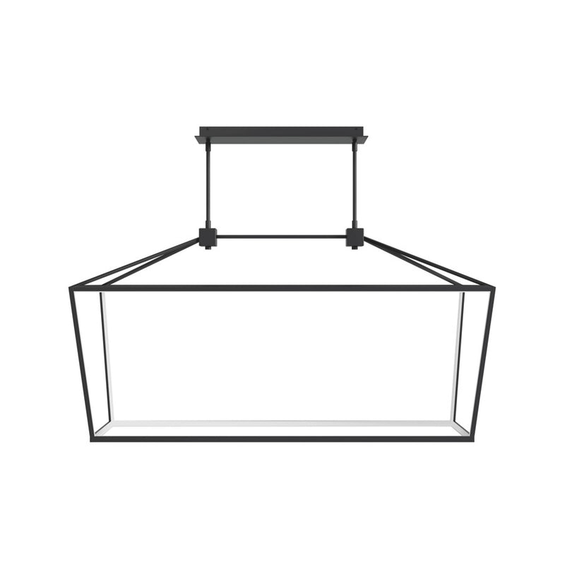 Avenue Lighting Park Ave. LED Light 54" Linear Cage Pendant, Black