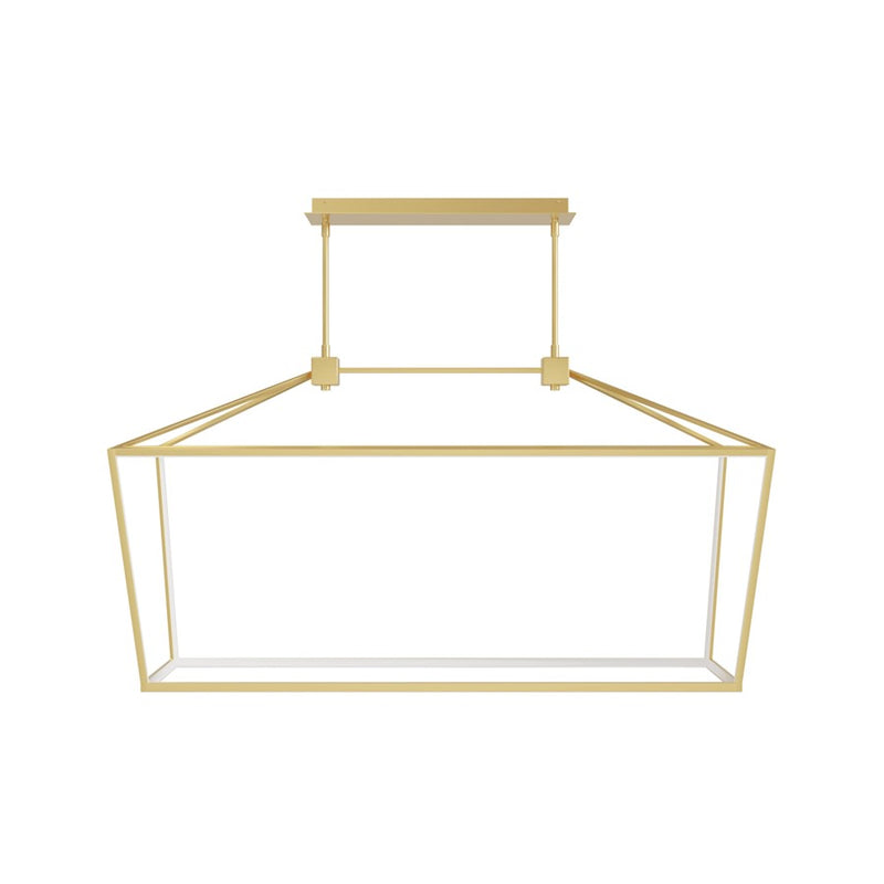 Avenue Lighting Park Ave. LED Light 54" Linear Cage Pendant, Gold
