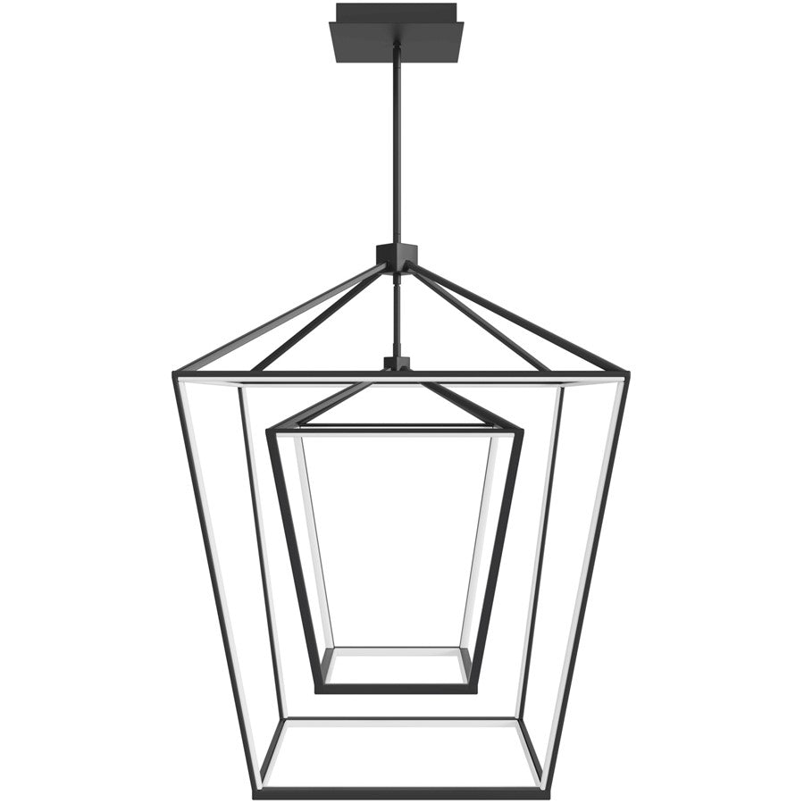 Avenue Lighting Park Ave. LED Light 42" Double Cage Pendant, Black - HF9412-BLK