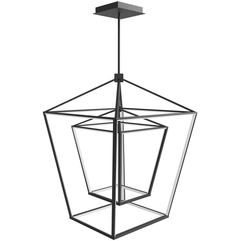 Avenue Lighting Park Ave. LED Light 42" Double Cage Pendant, Black - HF9412-BLK