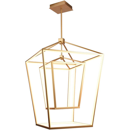 Avenue Lighting Park Ave. LED Light 42" Double Cage Pendant, Gold - HF9412-GLD