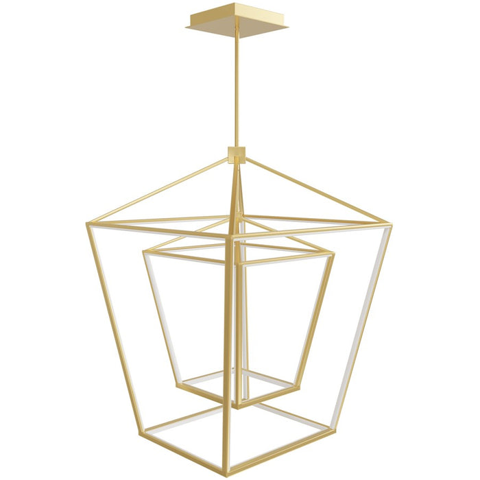 Avenue Lighting Park Ave. LED Light 42" Double Cage Pendant, Gold