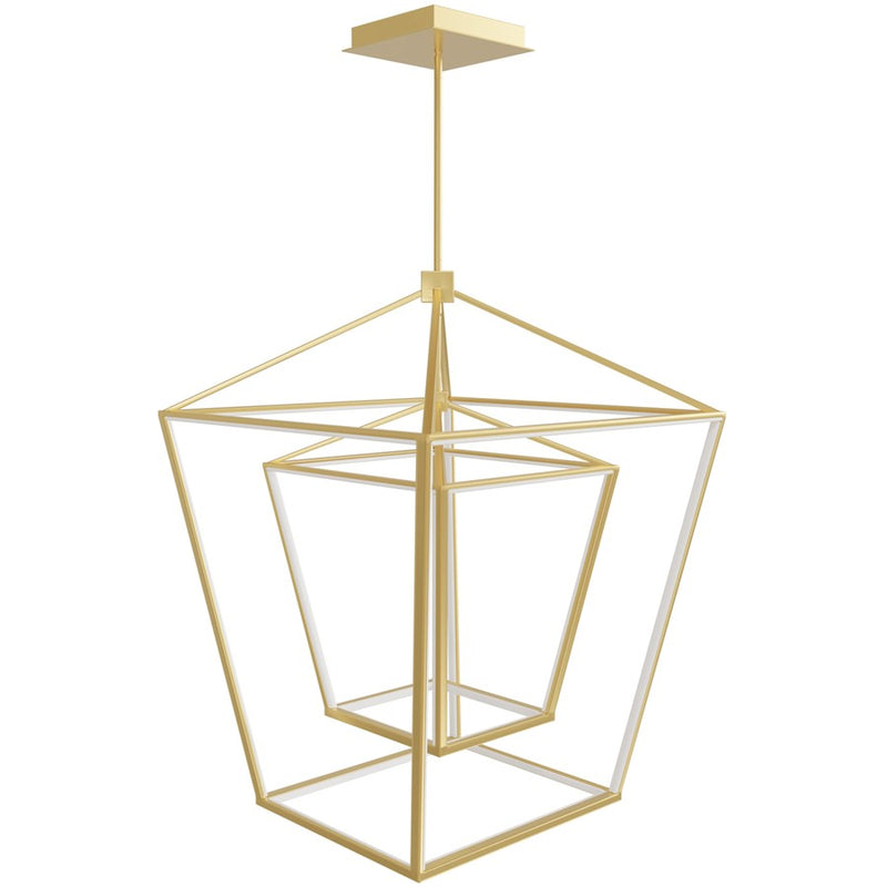 Avenue Lighting Park Ave. LED Light 42" Double Cage Pendant, Gold - HF9412-GLD