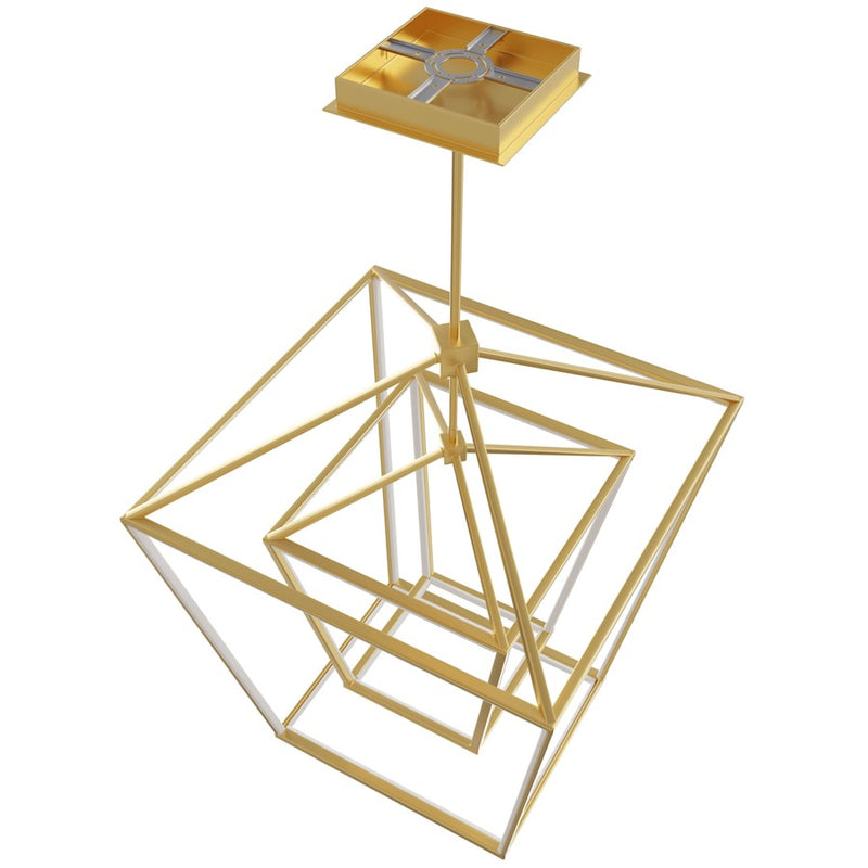 Avenue Lighting Park Ave. LED Light 42" Double Cage Pendant, Gold - HF9412-GLD