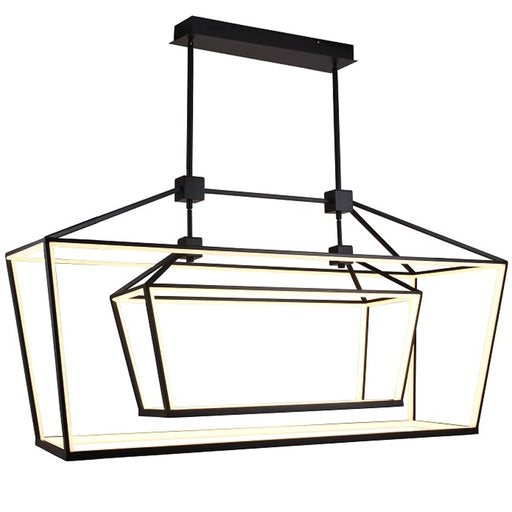 Avenue Lighting Park Ave. LED 54" Linear Double Cage Pendant, Black - HF9413-BLK