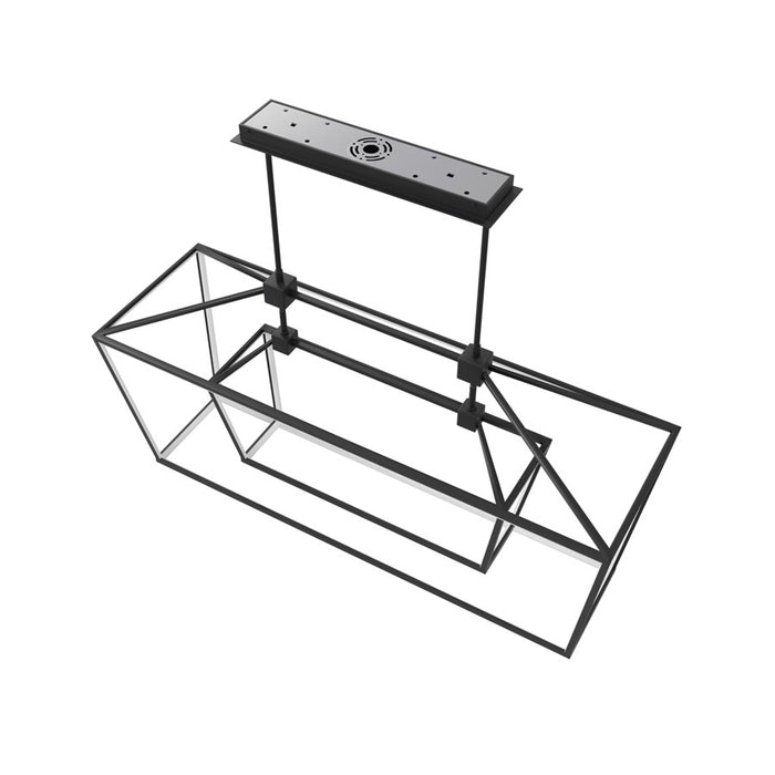 Avenue Lighting Park Ave. LED 54" Linear Double Cage Pendant, Black