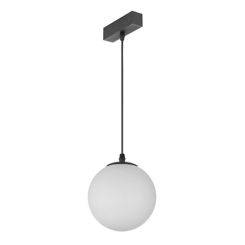 Avenue Lighting Magnetix 6"W Round Globe Pendant/White Glass 5W - AEML5560-BK