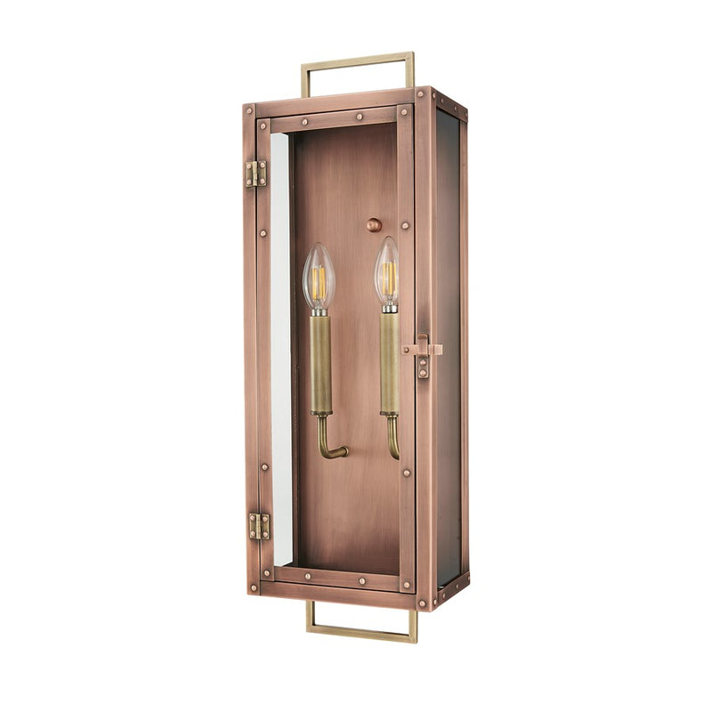 Acclaim Lighting 2Lt 24" Oudoor Wall Mount, Antique Copper/Brass/Clear