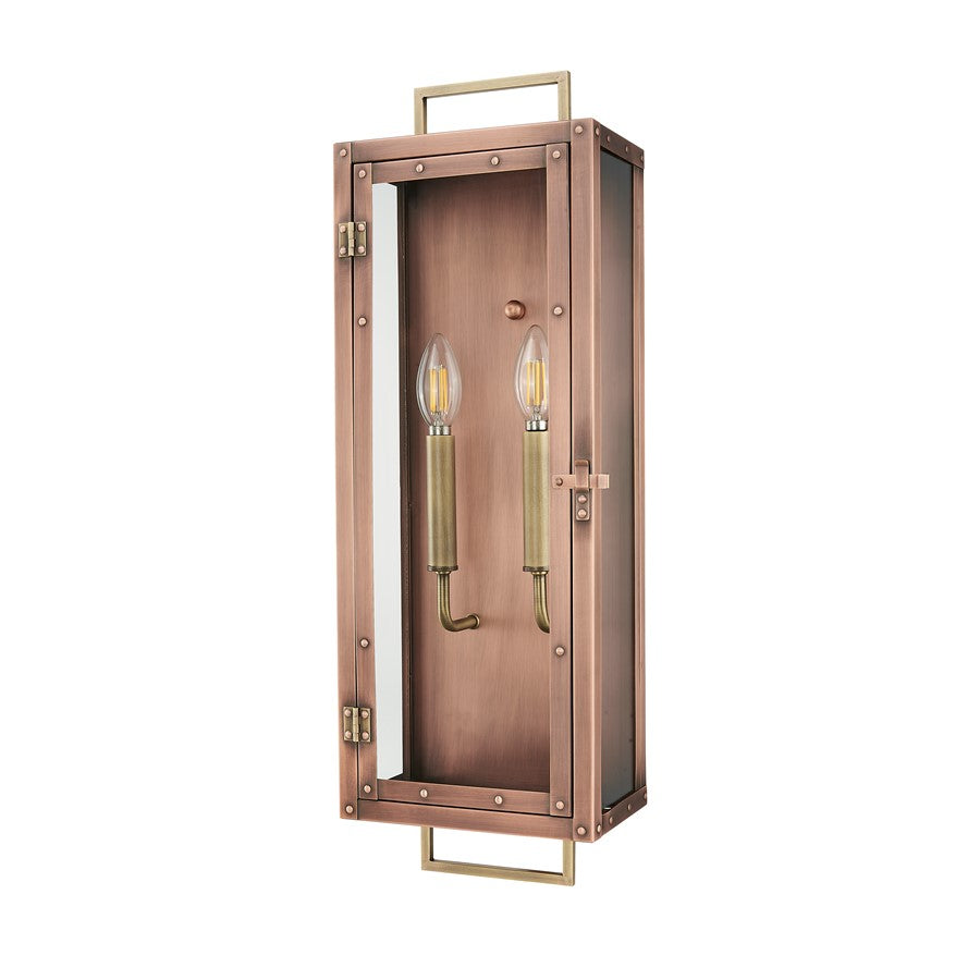 Acclaim Lighting 2Lt 24" Oudoor Wall Mount, Antique Copper/Brass/Clear