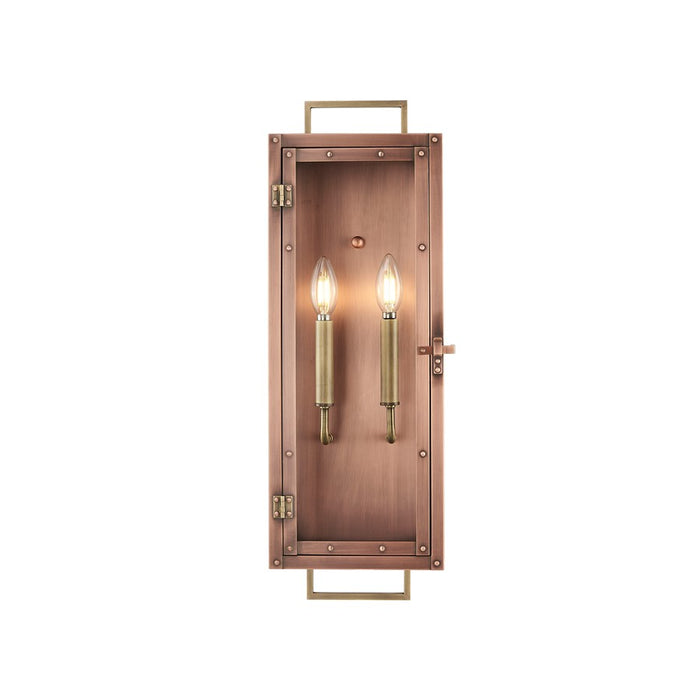 Acclaim Lighting 2Lt 24" Oudoor Wall Mount, Antique Copper/Brass/Clear