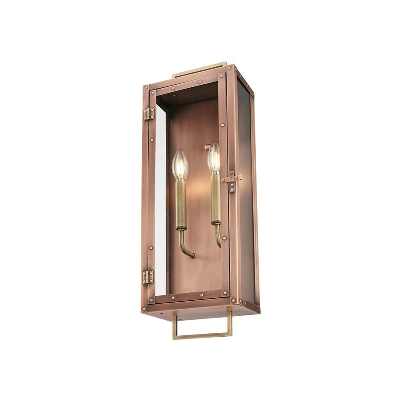 Acclaim Lighting 2Lt 24" Oudoor Wall Mount, Antique Copper/Brass/Clear