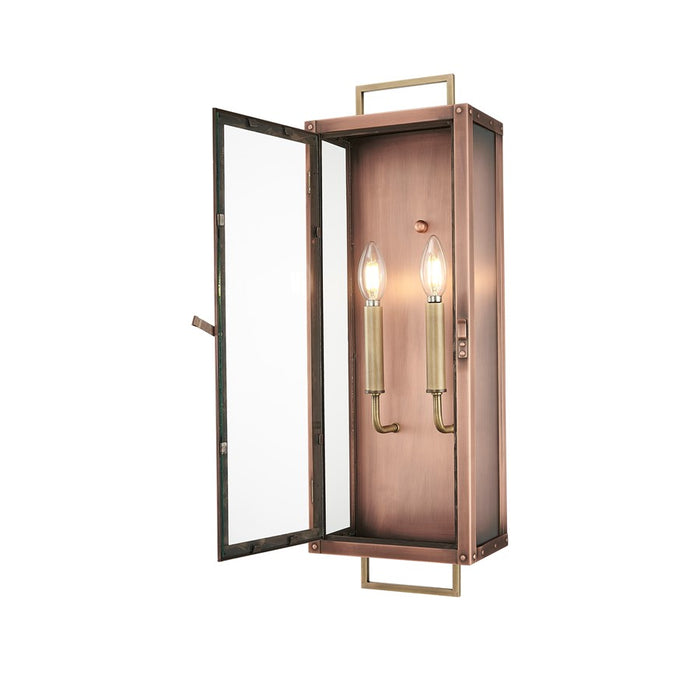 Acclaim Lighting 2Lt 24" Oudoor Wall Mount, Antique Copper/Brass/Clear