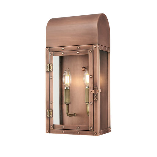 Acclaim Lighting 2 Light 17" Oudoor Wall Mount, Antique Copper/Clear