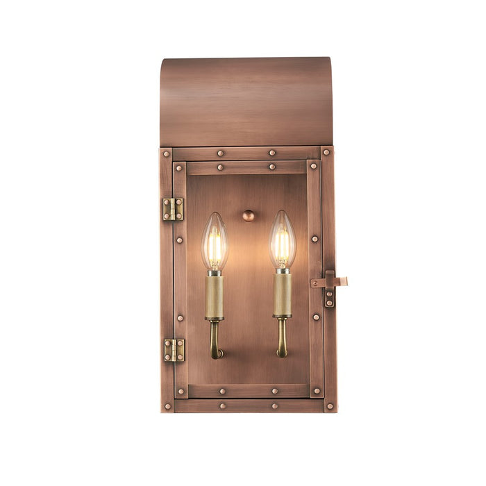 Acclaim Lighting 2 Light 17" Oudoor Wall Mount, Antique Copper/Clear