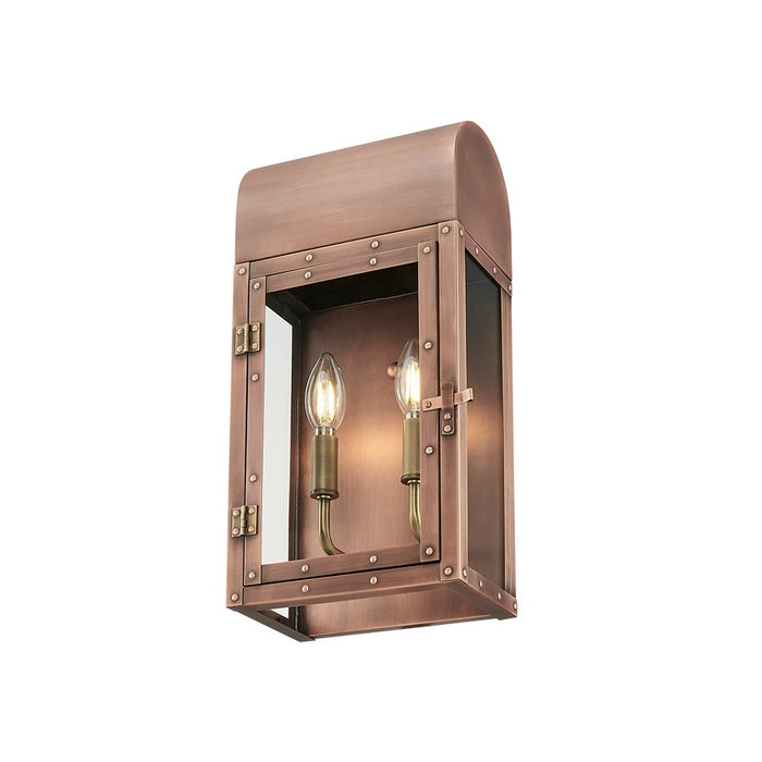 Acclaim Lighting 2 Light 17" Oudoor Wall Mount, Antique Copper/Clear