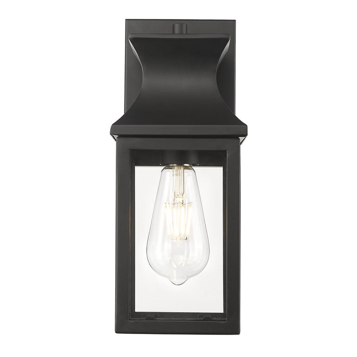 Acclaim Lighting 1 Light 14" Oudoor Wall Mount, Matte Black/Clear