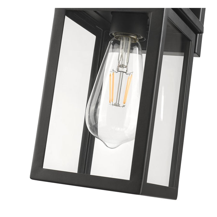 Acclaim Lighting 1 Light 14" Oudoor Wall Mount, Matte Black/Clear