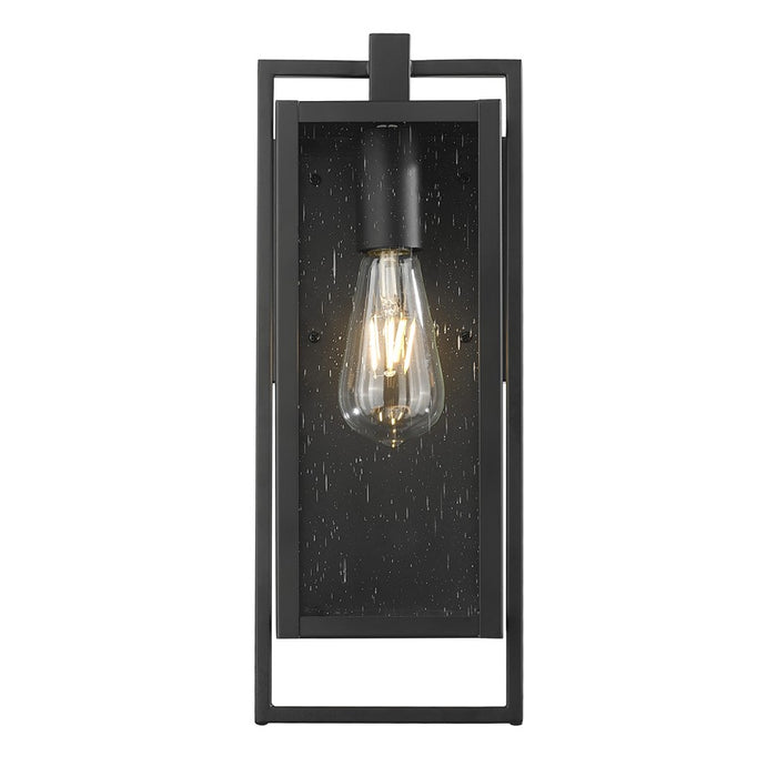 Acclaim Lighting 1 Light 13" Oudoor Wall Mount, Matte Black/Seeded