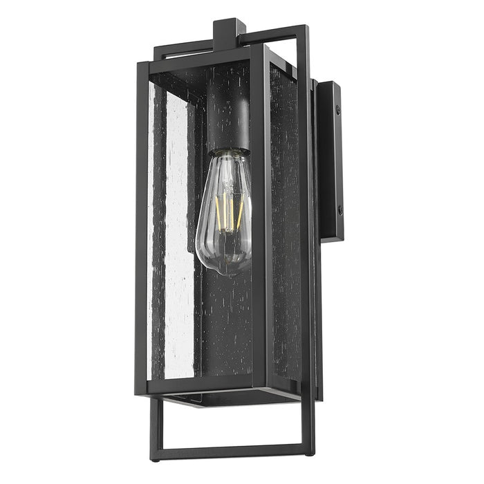 Acclaim Lighting 1 Light 13" Oudoor Wall Mount, Matte Black/Seeded