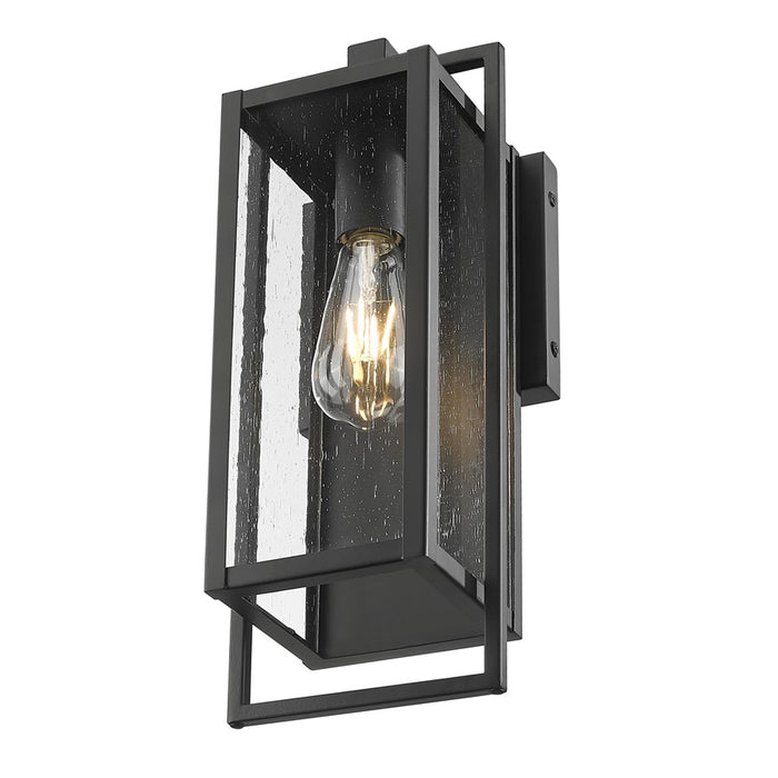 Acclaim Lighting 1 Light 13" Oudoor Wall Mount, Matte Black/Seeded