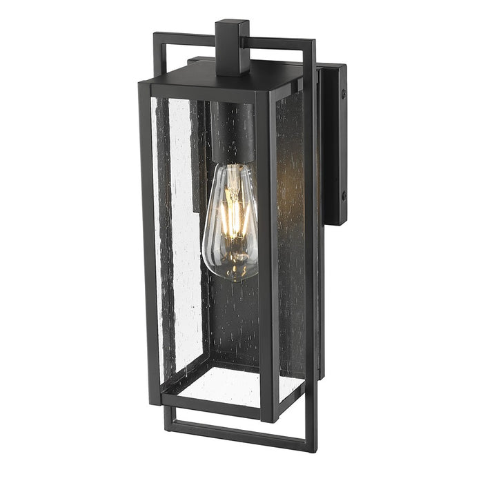 Acclaim Lighting 1 Light 13" Oudoor Wall Mount, Matte Black/Seeded