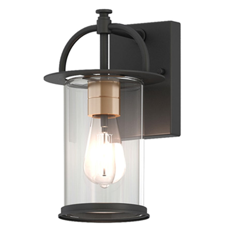 Acclaim Lighting 1Lt 17" Oudoor Wall Mount, Matt Black and Brass/Clear