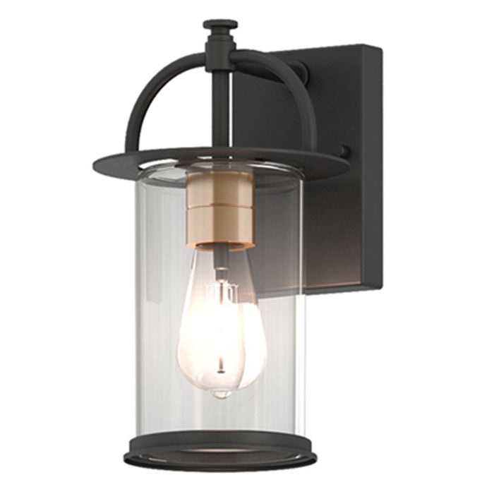 Acclaim Lighting 1Lt 17" Oudoor Wall Mount, Matt Black and Brass/Clear