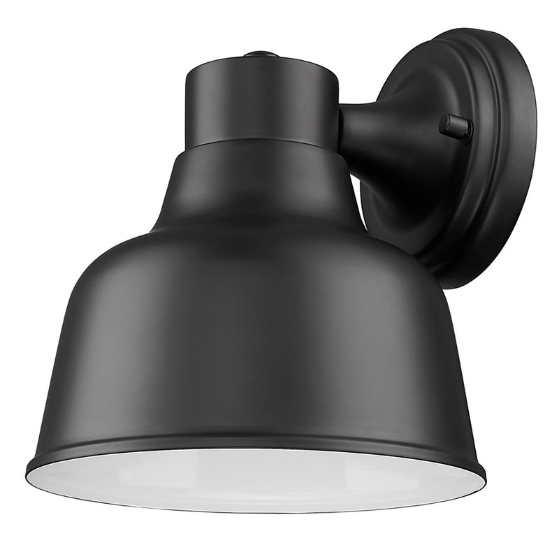 Acclaim Lighting 1 Light 12" Oudoor Wall Mount, Matte Black/White Gloss
