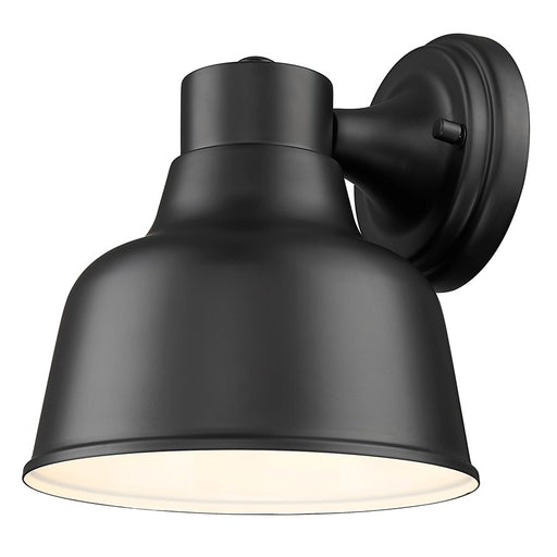 Acclaim Lighting 1 Light 12" Oudoor Wall Mount, Matte Black/White Gloss