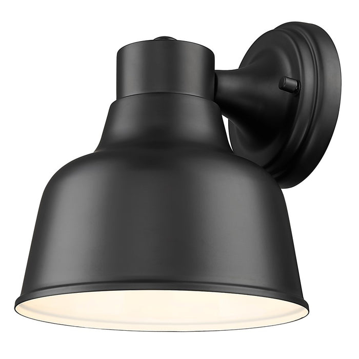 Acclaim Lighting 1 Light 12" Oudoor Wall Mount, Matte Black/White Gloss