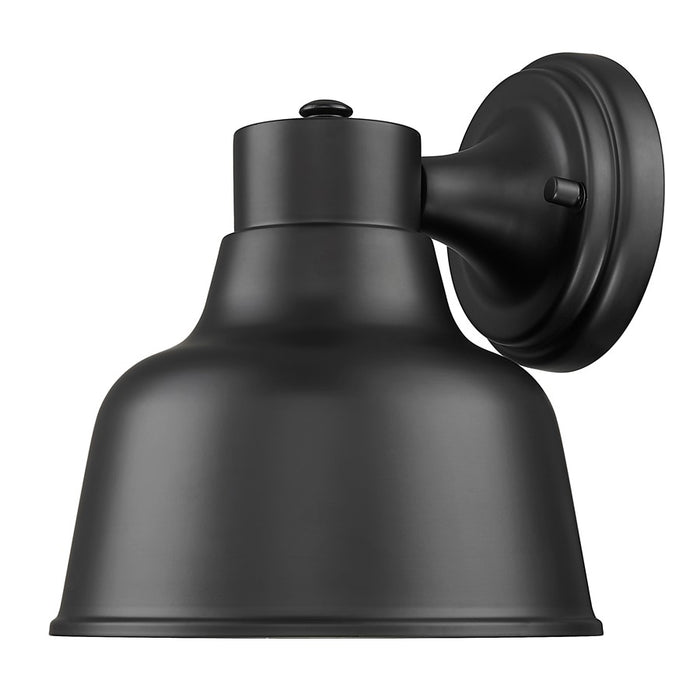 Acclaim Lighting 1 Light 12" Oudoor Wall Mount, Matte Black/White Gloss