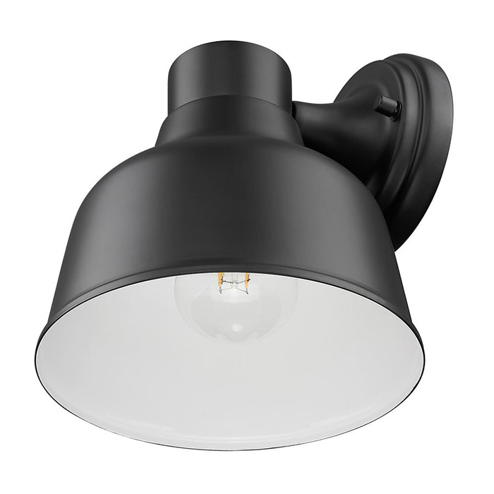 Acclaim Lighting 1 Light 12" Oudoor Wall Mount, Matte Black/White Gloss