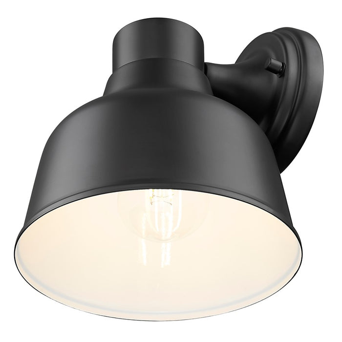 Acclaim Lighting 1 Light 12" Oudoor Wall Mount, Matte Black/White Gloss
