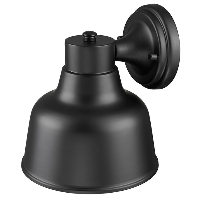 Acclaim Lighting 1 Light 12" Oudoor Wall Mount, Matte Black/White Gloss