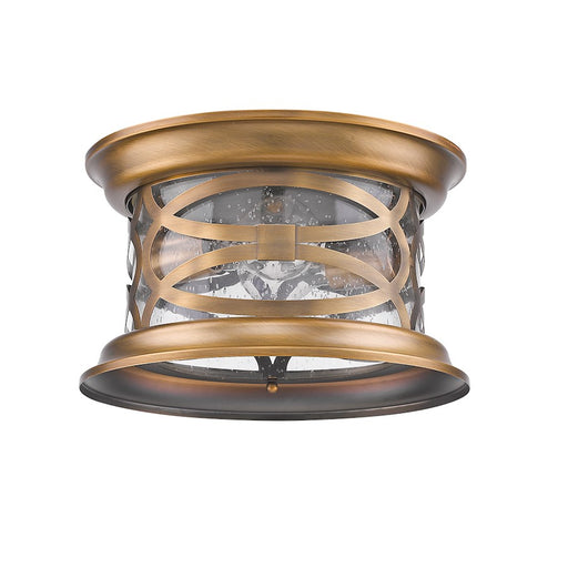 Acclaim Lighting Lincoln 2 Light Flush Mount, Antique Brass
