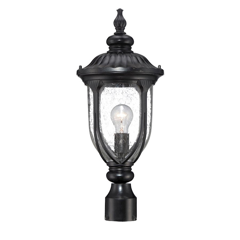 Acclaim Lighting Laurens 1 Light Post Mount, Matte Black