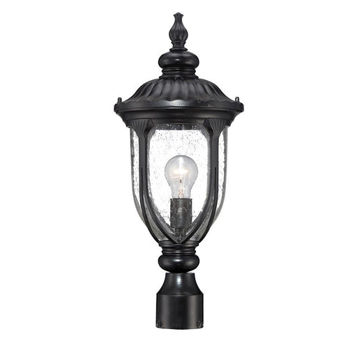 Acclaim Lighting Laurens 1 Light Post Mount, Matte Black
