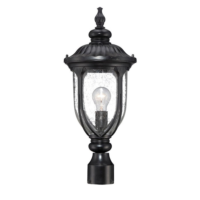 Acclaim Lighting Laurens 1 Light Post Mount, Matte Black