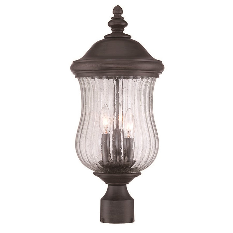 Acclaim Lighting Bellagio 3 Light Post Mount, Black Coral
