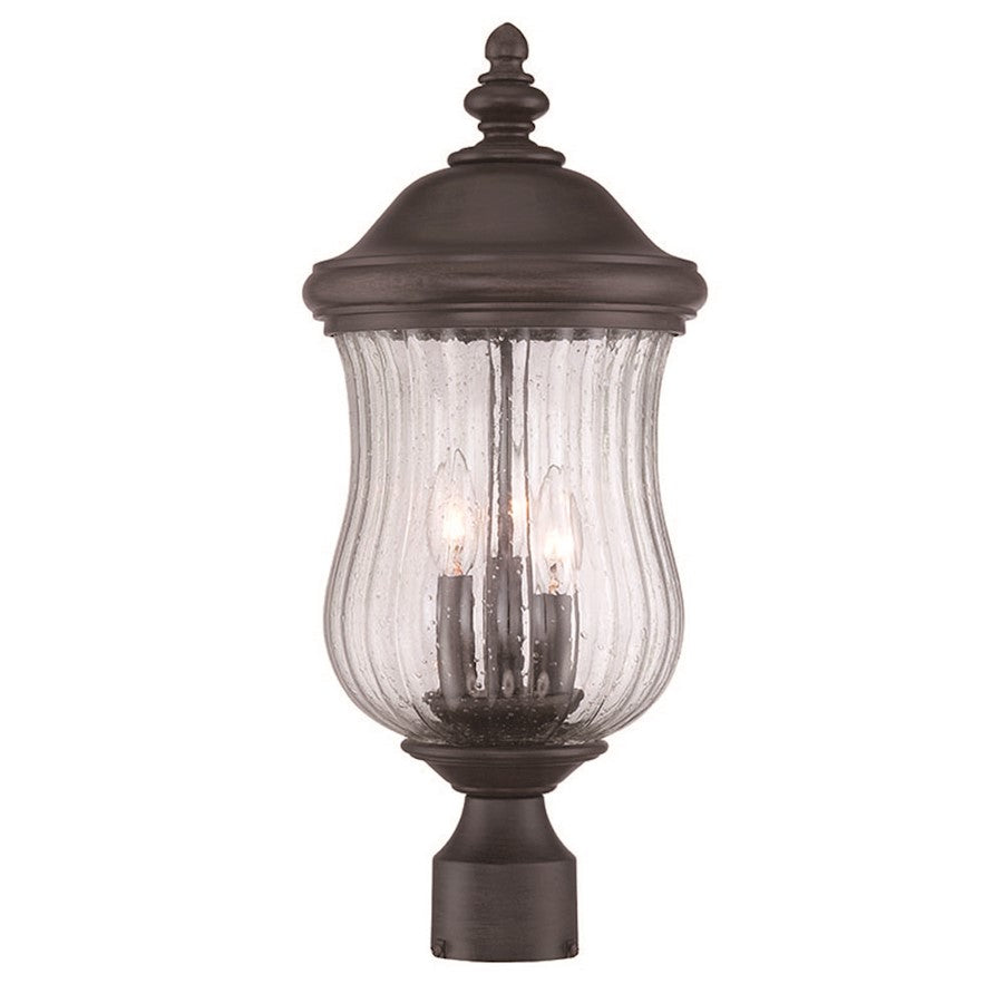 Acclaim Lighting Bellagio 3 Light Post Mount, Black Coral