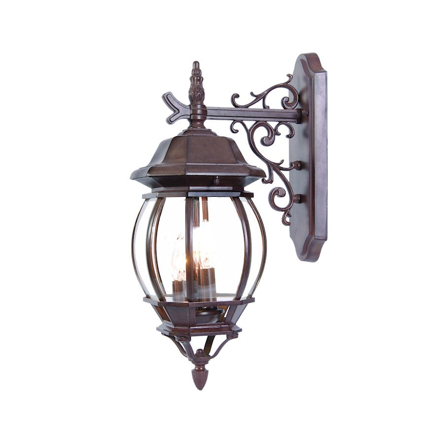 Acclaim Lighting Chateau 3 Light Wall Sconce, Burled Walnut