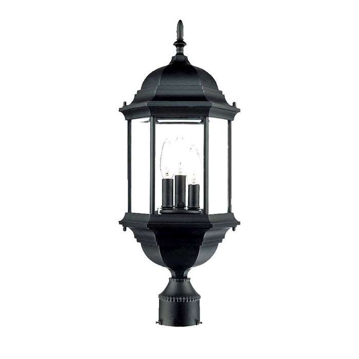 Acclaim Lighting Madison 3 Light Post Mount, Matte Black