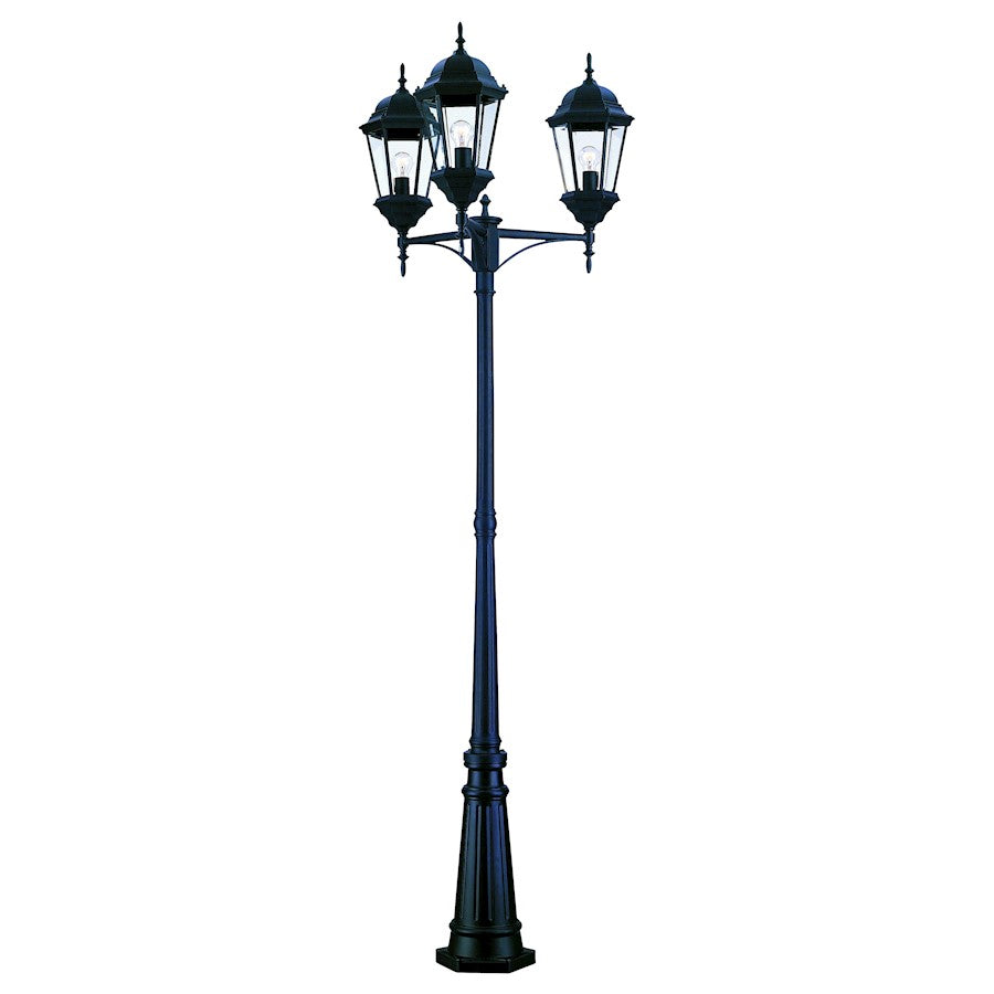 Acclaim Lighting Richmond 3 Light Post Light, Matte Black
