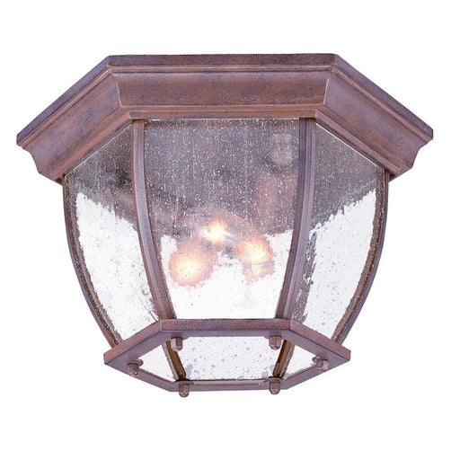 Acclaim Lighting 3 Light 6" Flush Mount, Burled Walnut