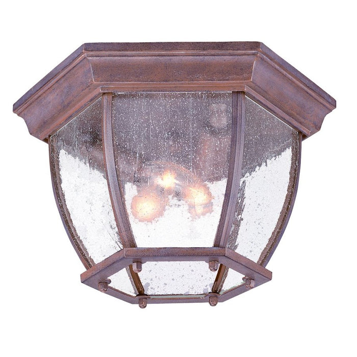 Acclaim Lighting 3 Light 6" Flush Mount, Burled Walnut