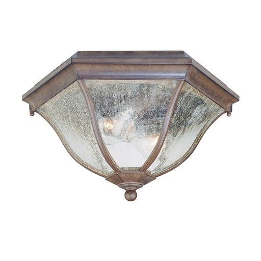 Acclaim Lighting 3 Light 7" Flush Mount, Burled Walnut