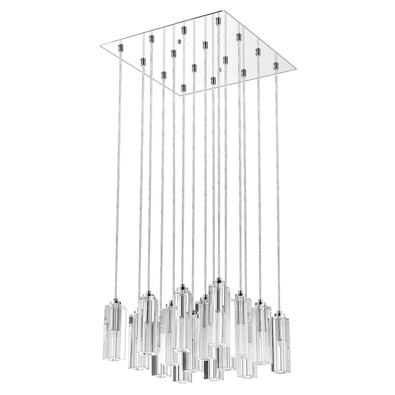 Acclaim Icarus 16 Light Chandelier, Chrome/Square