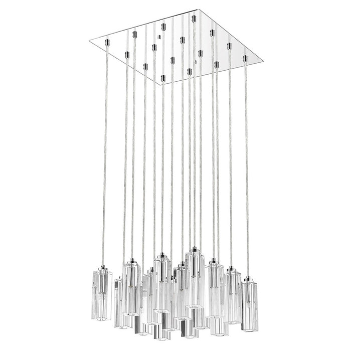 Acclaim Icarus 16 Light Chandelier, Chrome/Square